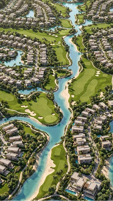 5 kilometers of sea-water lagoons