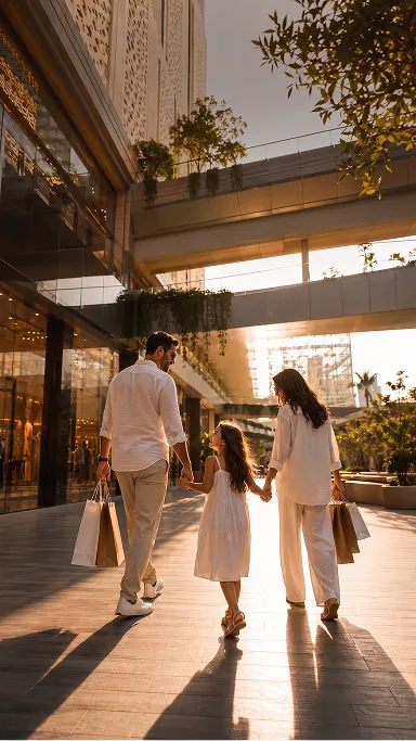Retail promenade and evening activities