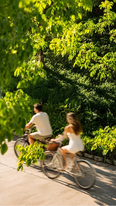 Cycling through greenery