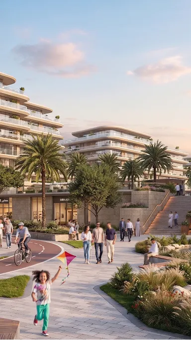 Walkable boulevards between homes